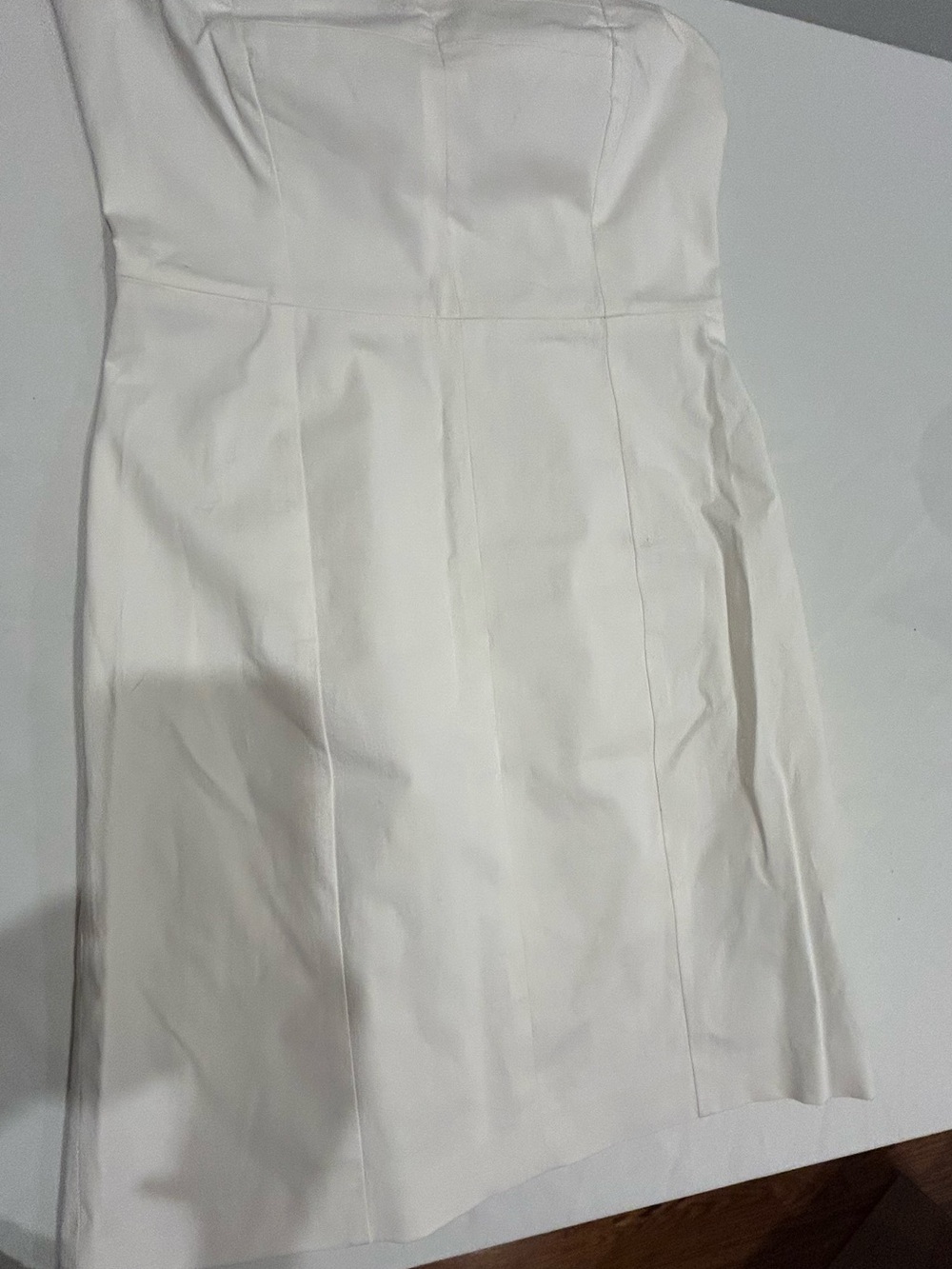 Theory  cotton spandex Strapless White Mini Dress